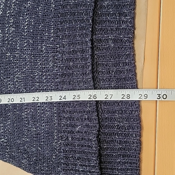 Kenar Size S Navy Blue with Silver Thread Long Sleeve Sweater, Gently Used Cond - Picture 8 of 10